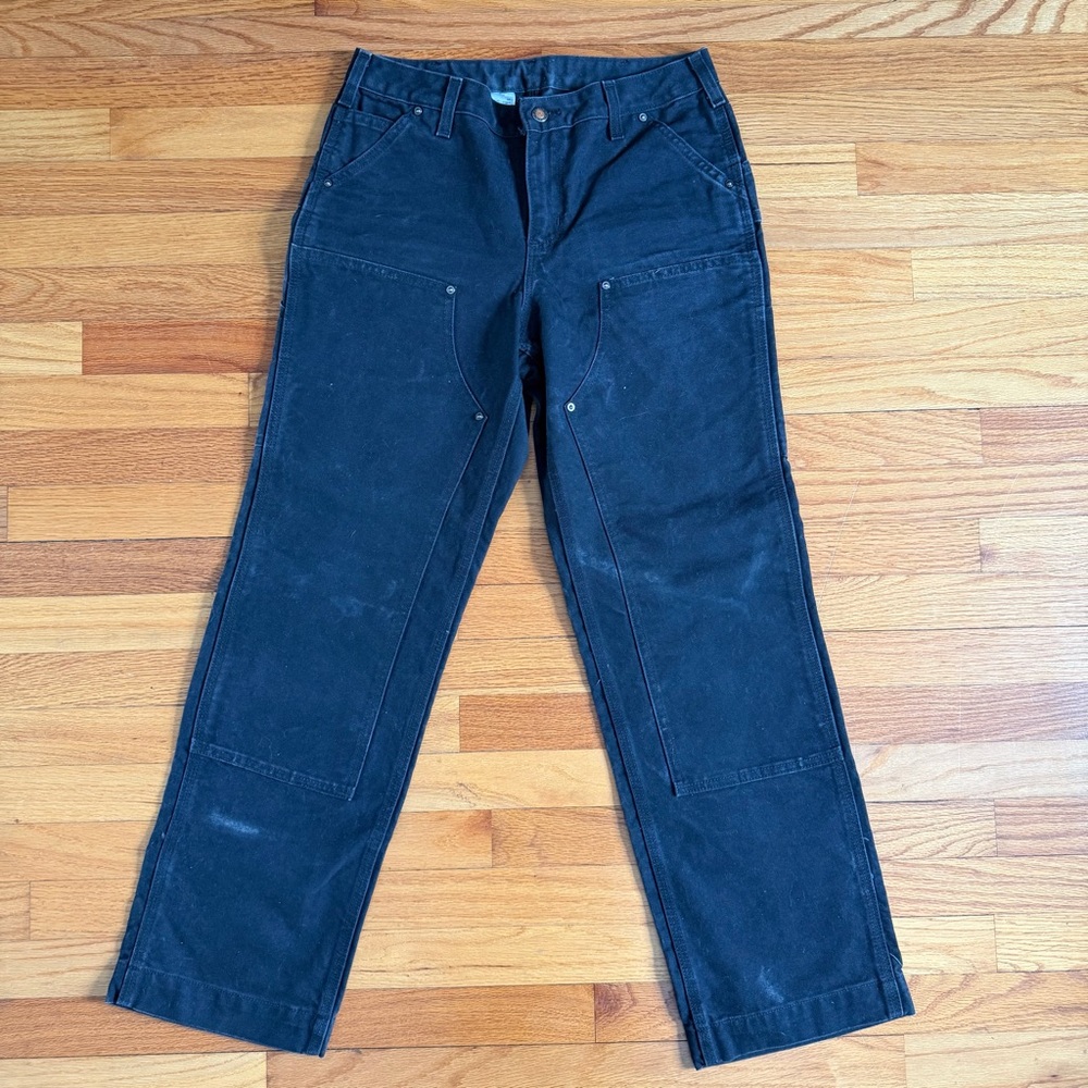 Carhartt double lined knee work pants black